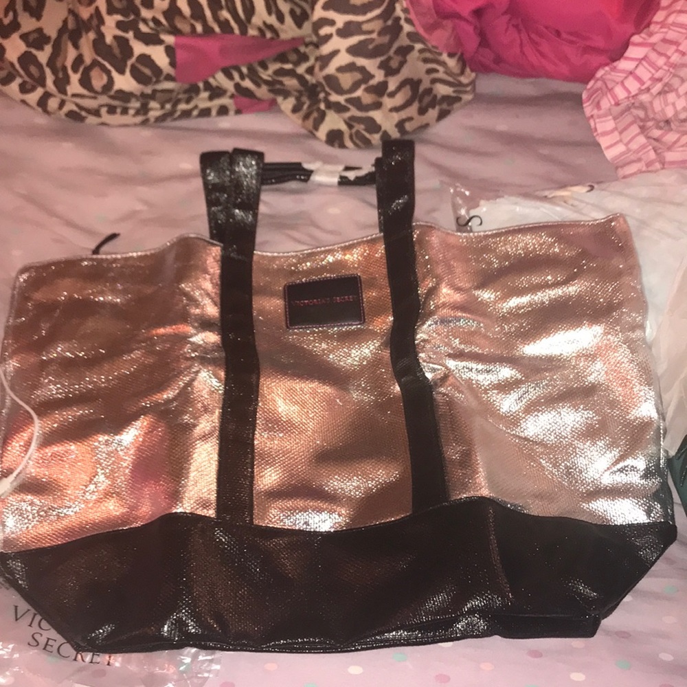 Metallic silver tote bag LARGE VS